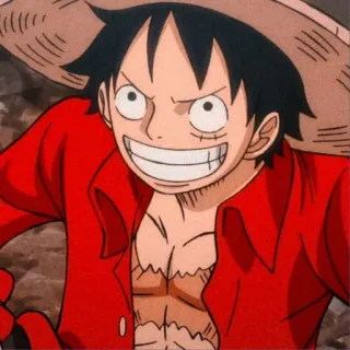 👒 Monkey D. Luffy One Piece Anime, Manga, Pirat, One Piece, Ruffy, Cartoon, Japanische Animation telegram sticker