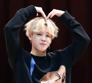 ❤ Jimin Jimin, K-pop, BTS, singer, celebrity, heart, Korean telegram sticker