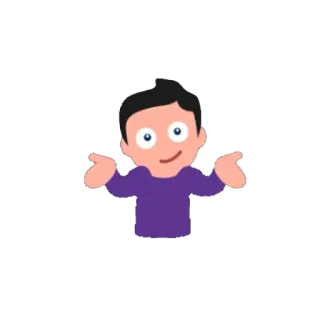 🤷‍♂️ encogiéndose de hombros, pregunta, incierto, dibujos animados, indiferente, confundido whatsapp sticker