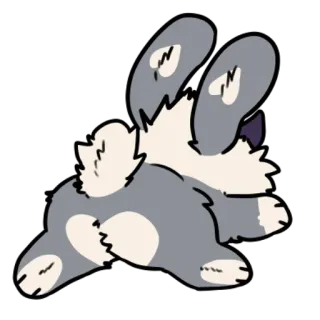 🍑 bunny, rabbit, cute, animal, cartoon whatsapp sticker