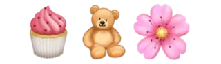 🙊 Cupcake, Orsetto, Fiore, Rosa, Carino, Dolce, Morbido telegram sticker