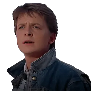 🤨 Marty McFly Back to the Future Marty McFly, Michael J. Fox, Back to the Future, 80s, movie, character telegram sticker