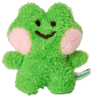 🐸 minini rana, peluche, verde, carino, kawaii, adesivo telegram sticker