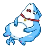 😩 shark, cartoon, animal, cute, sad, depressed telegram sticker