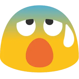😰 emoji, scared, sweat, shocked, anxious, nervous telegram sticker