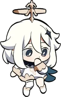 💗 Paimon Genshin Impact paimon, genshin impact, anime, chibi, cute, video game, character telegram sticker