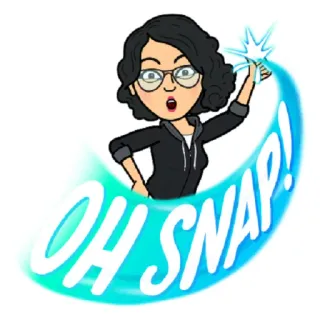 😂 OH SNAP! Bitmoji, Oh, snap, Sorpresa, Exclamación telegram sticker