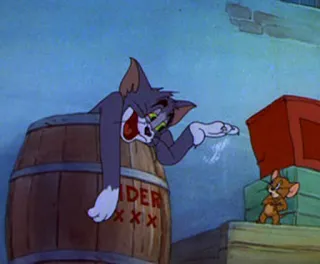 🤤 Tom and Jerry CIDER XXX cartoon, tom and jerry, cider, alcohol, cat, mouse telegram sticker