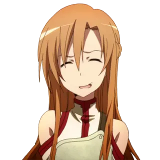 😧 Asuna Yuuki Sword Art Online Anime, Sword Art Online, Asuna, Yuuki, Personaggio, Cartone animato telegram sticker