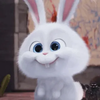 🧊 Snowball The Secret Life of Pets rabbit, bunny, cute, pet, animal, cartoon telegram sticker