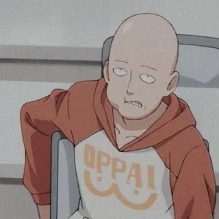 🥊 Saitama One-Punch Man OPPAI Anime, One-Punch Man, Saitama, Postać, Bohater telegram sticker