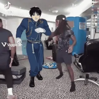 💙 Roy Mustang Fullmetal Alchemist Viggle.ai Roy Mustang, Fullmetal Alchemist, anime dance, Viggle AI, manga, fictional character, animation telegram sticker