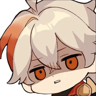 😒 Kaedehara Kazuha Genshin Impact Anime, Jogo, Genshin Impact, Kaedehara Kazuha, Chibi telegram sticker