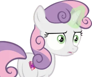 😠 Sweetie Belle My Little Pony pony, cartoon, animal, friendship, cute, animation telegram sticker