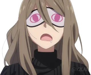 😴 anime, chocada, menina, expressão, surpresa telegram sticker