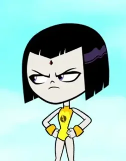 🖤 Raven Teen Titans Go! мультфильм, Teen Titans, Рейвен, супергерой telegram sticker
