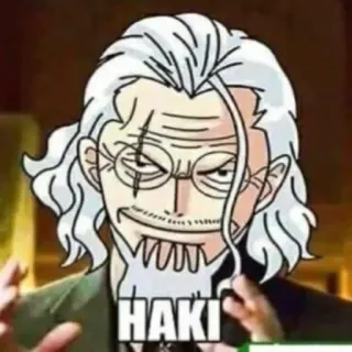 😵 Silvers Rayleigh One Piece HAKI Anime, One Piece, Rayleigh, Haki, Cartoni animati telegram sticker