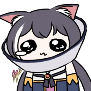 🥺 кот, аниме, каваи, милый, стикер whatsapp sticker