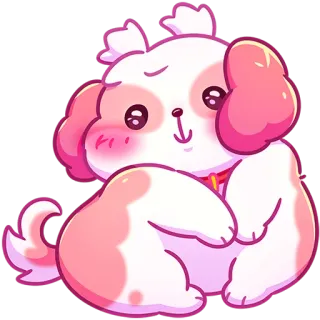 ☺️ dog, puppy, cute, animal, pet, cartoon, kawaii telegram sticker