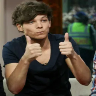 🖤 Louis Tomlinson Луи Томлинсон, One Direction, палец вверх, певец, знаменитость, поп-звезда telegram sticker
