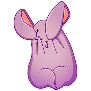 🙈 bunny, rabbit, cute, animal, sticker, cartoon, kawaii whatsapp sticker