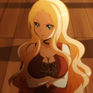🌙 Irina Jelavić Assassination Classroom anime, nauczycielka, blondynka, kobieta telegram sticker