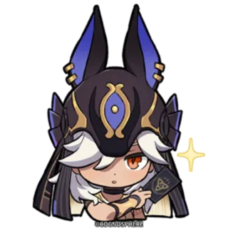 ⭐️ Cyno Genshin Impact Cyno, Genshin Impact, chibi, video game, character, cute telegram sticker