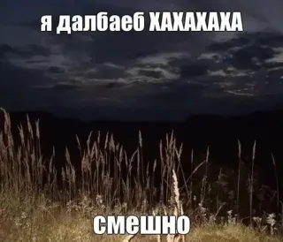 🤣 Я далбаеб ХАХАХАХА
смешно text, russisch, beleidigend, beschimpfend, lustig telegram sticker