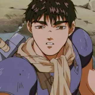 😐 Guts Berserk anime, manga, berserk, guts telegram sticker