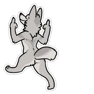 🖕 dier, harig, hond, middelvinger telegram sticker