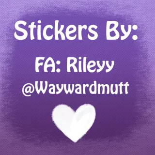 © Stickers By:
FA: Rileyy
@Waywardmutt 스티커, 작가, fa, rileyy, waywardmutt, 하트 telegram sticker