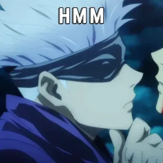 🃏 Satoru Gojo Jujutsu Kaisen HMM Anime, Jujutsu Kaisen, Gojo, Satoru Gojo, Hmm, Réflexion, Manga telegram sticker