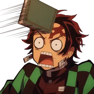 😱 Tanjiro Kamado Demon Slayer Anime, Demon Slayer, Tanjiro, Divertido, Sorprendido, Libros whatsapp sticker