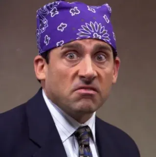 🗞 Michael Scott The Office comedy, fernsehen, lustig, bandana, prison mike telegram sticker
