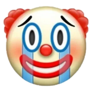 🤡 clown, emoji, crying, sad, face, tears telegram sticker