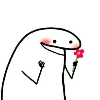 ☁️ цветок, мультфильм, милый, любовь, florkofcows whatsapp sticker