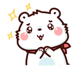 😃 schattig, beer, kawaii, glitter, magisch, cartoon, dier telegram sticker