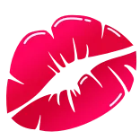 😘 labios, beso, maquillaje, cosméticos, rojo, dibujos animados telegram sticker