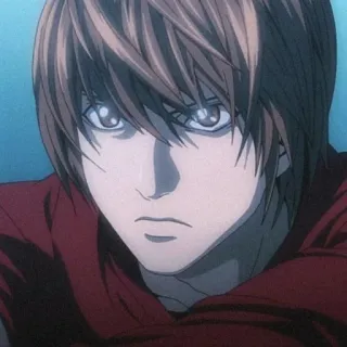 😈 Light Yagami Death Note Anime, Personaggio, Fanart, Manga, Ritratto telegram sticker
