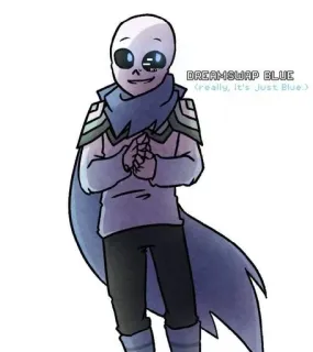 💙 Blue Dreamswap DREAMSWAP BLUE
(really, it's Just Blue.) Skelett, Sans, Dreamswap, Blau, Fanart telegram sticker