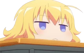 😐 อนิเมะ, ตัวละคร, ภาพประกอบ, เบื่อ, น่ารัก telegram sticker