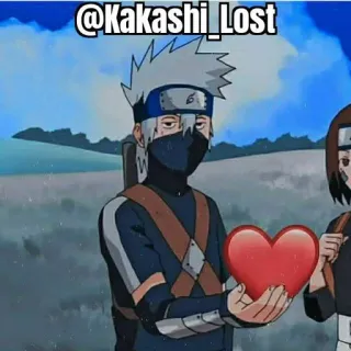 📌 Kakashi Naruto @Kakashi_Lost Anime, Kakashi, Ninja, Serce, Sharingan telegram sticker