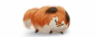 😣 fox, animal, cute, cartoon, illustration, art, kawaii telegram sticker