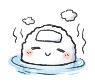 💭 おにぎり, 米, かわいい, 可愛い, 食べ物, 日本食, アニメ, マスコット telegram sticker