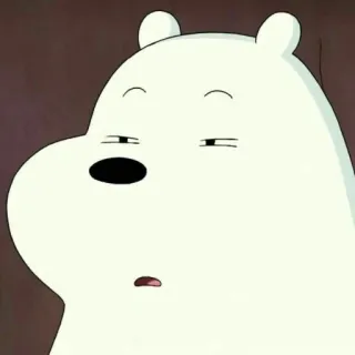 ✨ Ice Bear We Bare Bears Escandaloso, We Bare Bears, dibujos animados, oso, oso blanco, cara graciosa telegram sticker