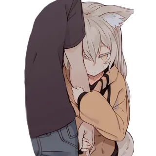 👀 anime, catgirl, anime girl, cute, kawaii telegram sticker