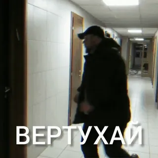 🙈 ВЕРТУХАЙ personne, texte, couloir, intérieur telegram sticker