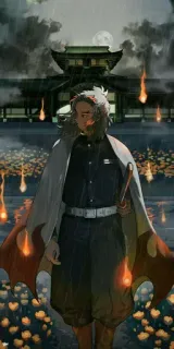 🔥 Rengoku Kyoujurou Demon Slayer アニメ, 剣, 炎, 鬼滅の刃, 煉獄 telegram sticker
