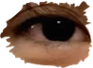 👀 oko, zbliżenie, człowiek, część ciała, twarz telegram sticker