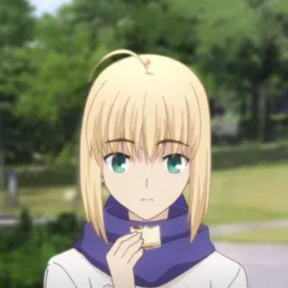 💙 Saber Fate/stay night Anime, Dibujos animados, Saber, Fate Stay Night, Mujer, Rubia telegram sticker